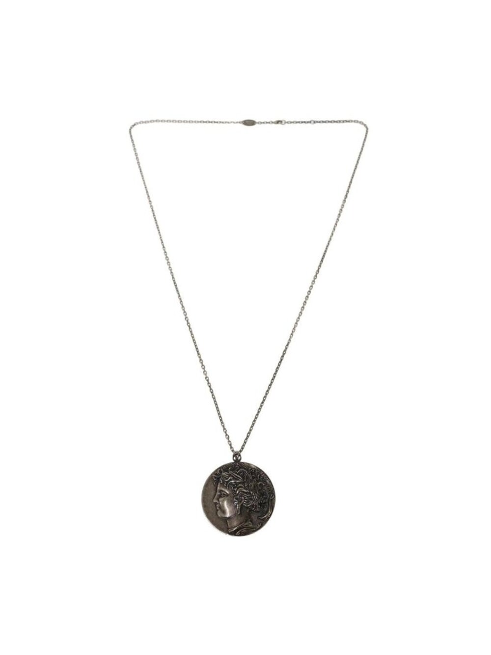 Louis Vuitton Fornasetti Cameo Coin Necklace Collier Medaille Silver